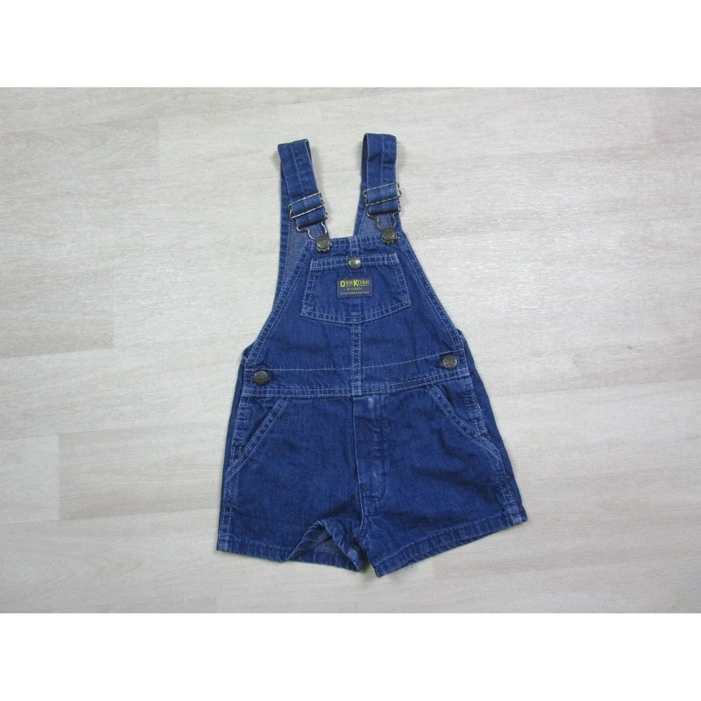 OSH KOSH B'GOSH Vestbak Toddler Vintage Made USA Cotton Overalls Size 4T Romper